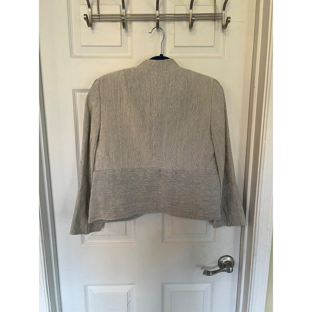 Akris Wool & Silk Career Wear Grey Blazer Size 10 - Picture 7 of 12